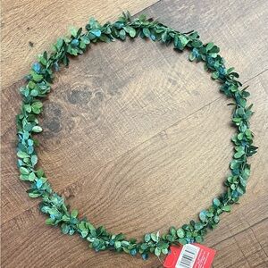 NWT 16” faux greenery hoop wreath Ashland